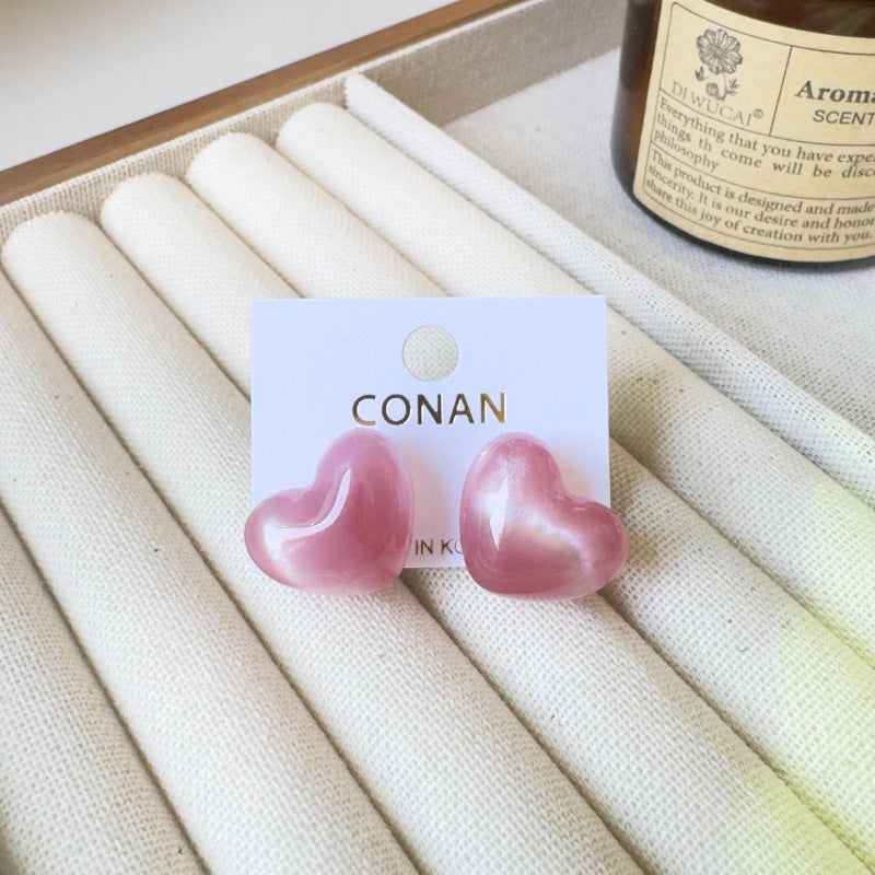 Women's Retro Blooming Acrylic Curved For Simple Stud Earrings