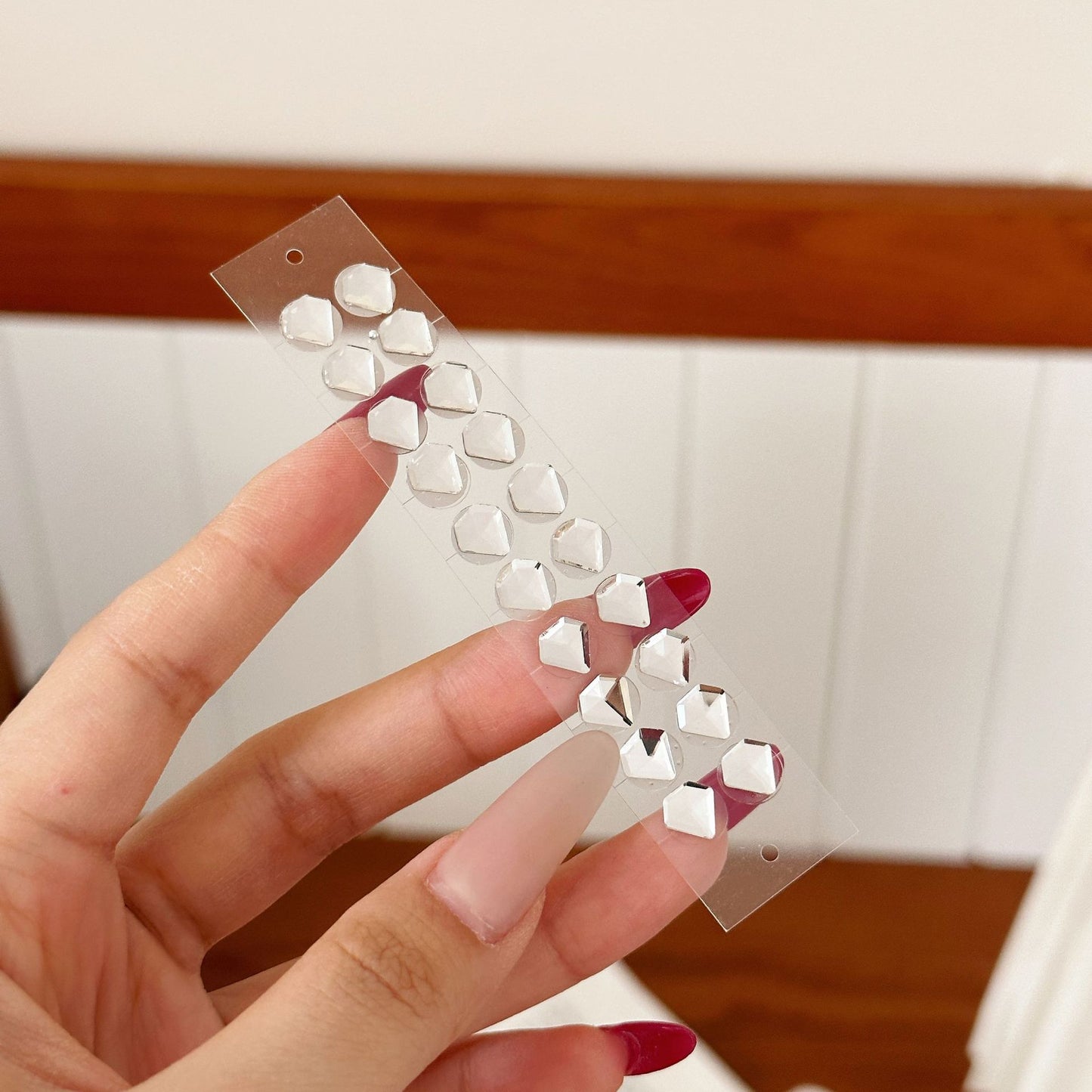 Fashion Auricular Point Sticker Crystal Ear Patch Bead Massage Stress Earrings