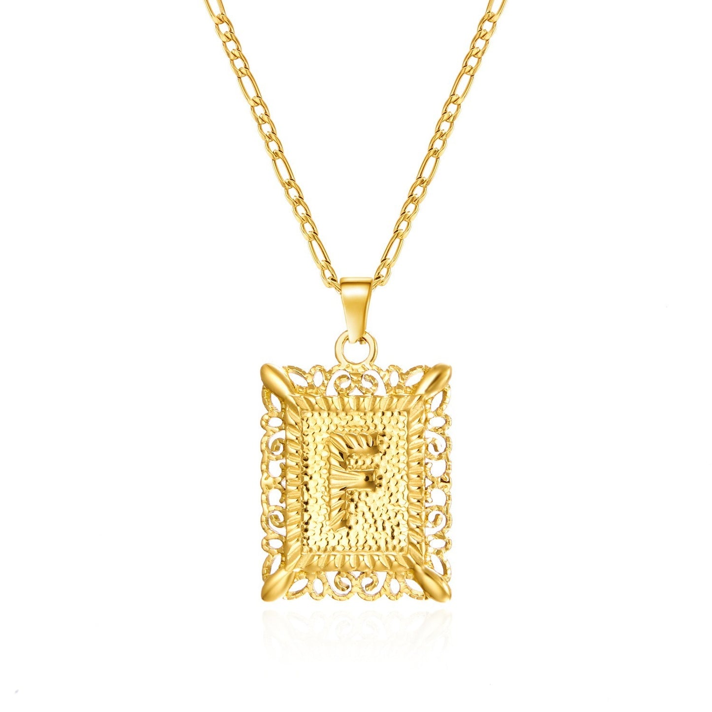 Clavicle Square Tag Gold-plated Does Not Necklace