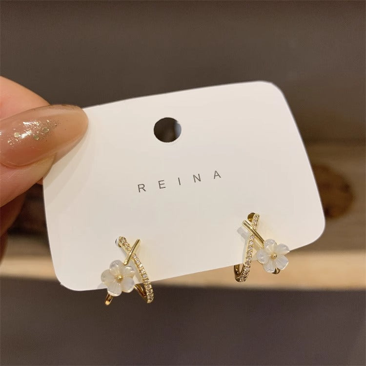 Women's Shell Flower Trendy Niche Design High-grade Light Rings