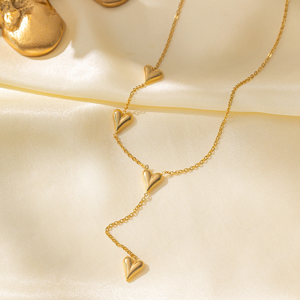 Women's Gold Plated Long Fringe Bead Necklaces