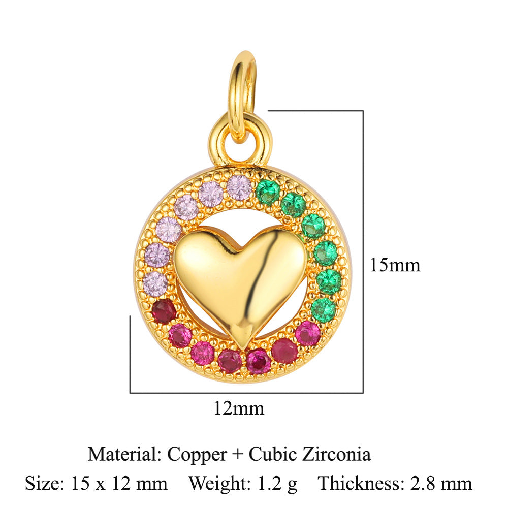 Cross Virgin Copper Zircon Boy Ornament Accessories Pendants