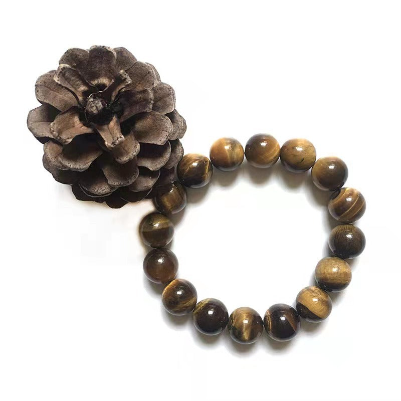Yellow Tiger Eyes Crystal Money Drawing Luck Changing Beads Bracelet