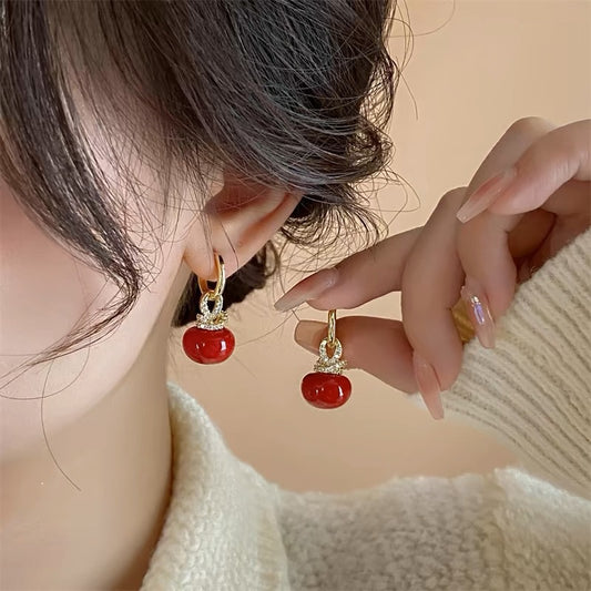 High-grade Fashion Temperament Bread Bead Ear Earrings