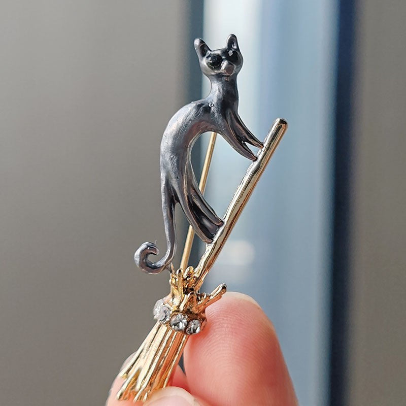 Cartoon Oil Dripping Kitten Brooch Female Niche Pin Animal Brooches