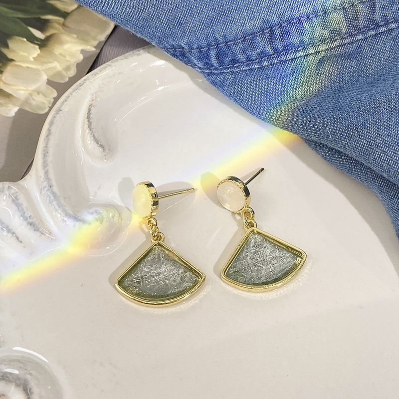 Women's Color Geometric For Niche Design Ear Trendy Earrings