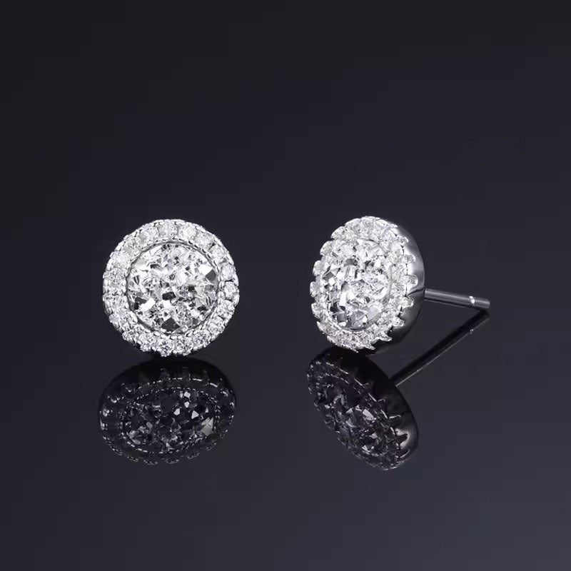 Men's Ear Trendy Personality High Sense Frosty Style Pu Niche Earrings