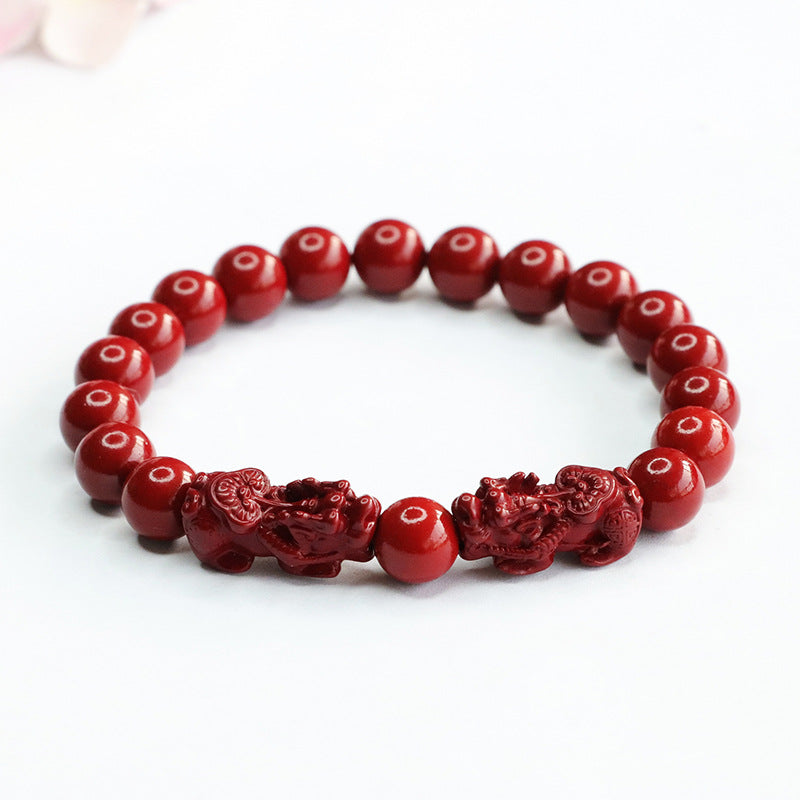 Cinnabar Purple Gold Sand Blessing Card Chalcedony Chinese Live Bracelets