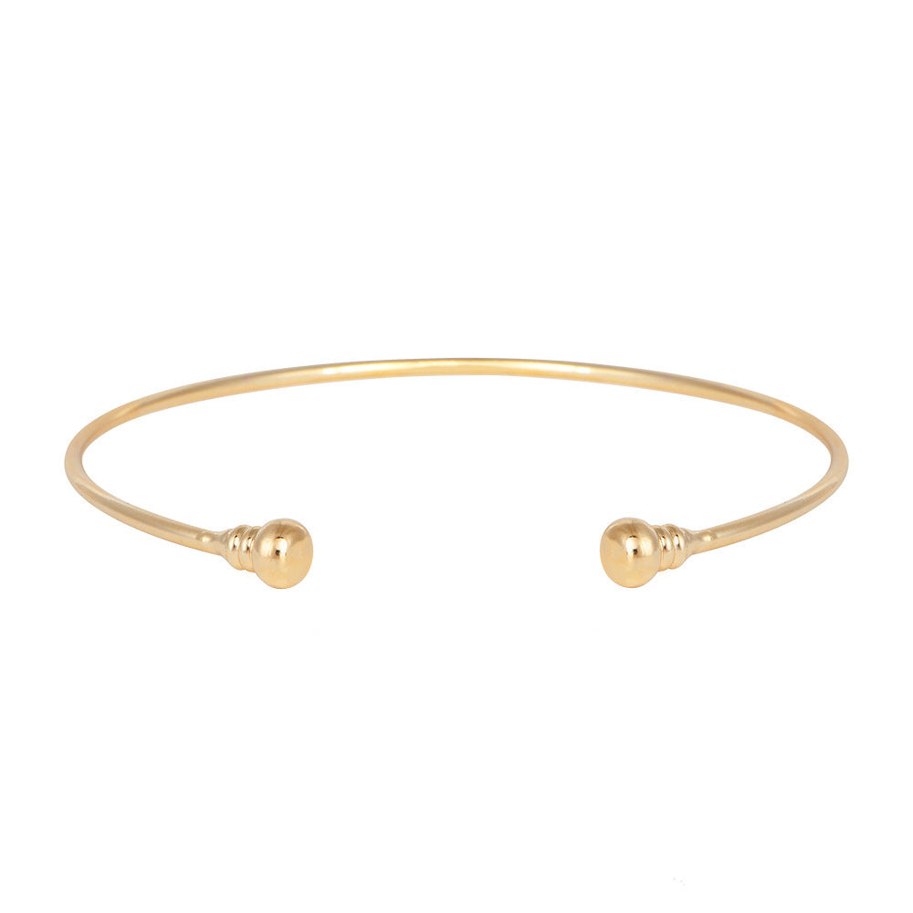 Women's Upper Arm Golden Bride Open-ended Simple Bracelet
