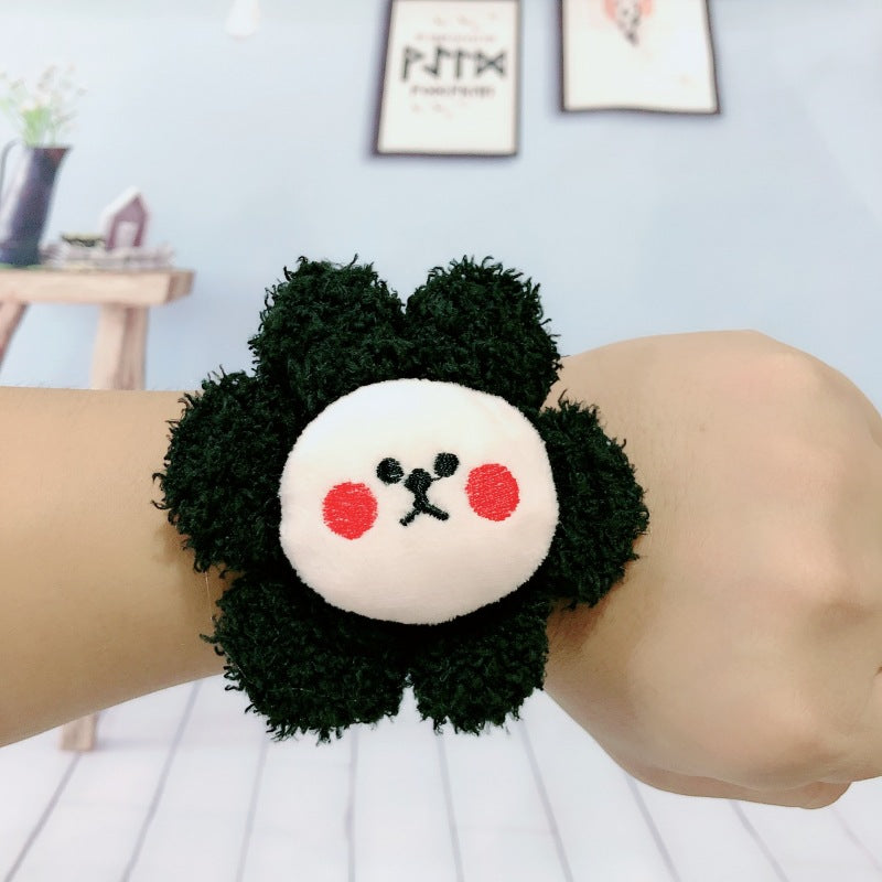 Children's Plush Cartoon Pop Cute Sun Flower Couple Female Dinosaur Slap Bracelet