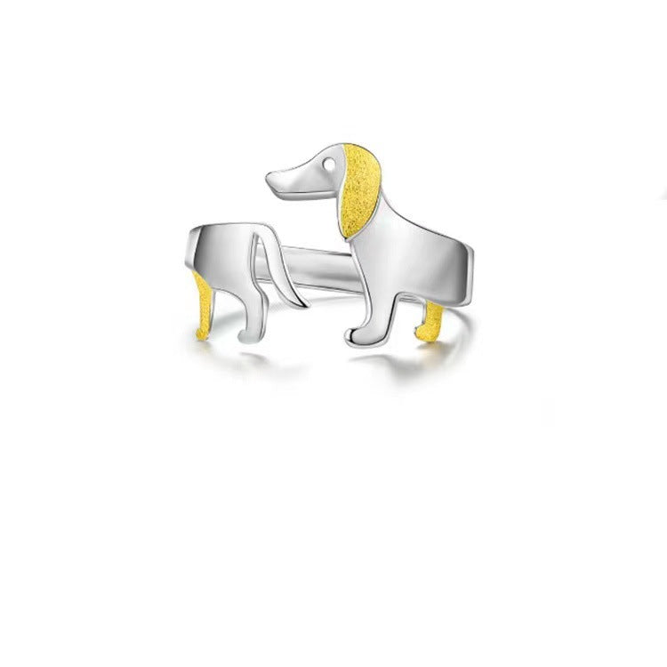 Dachshund Cute Animal Cure Chinese Zodiac Rings