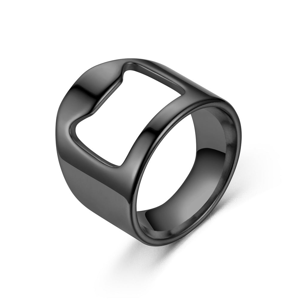 Men's Stainless Steel Bottle Opener Creative Ring