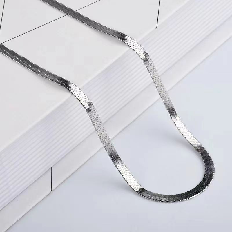 Women's & Men's Clavicle Titanium Steel Stainless Blade Chain Necklaces