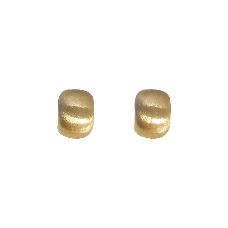 Sier Needle Brushed Matte Gold Frosted Metal Rings
