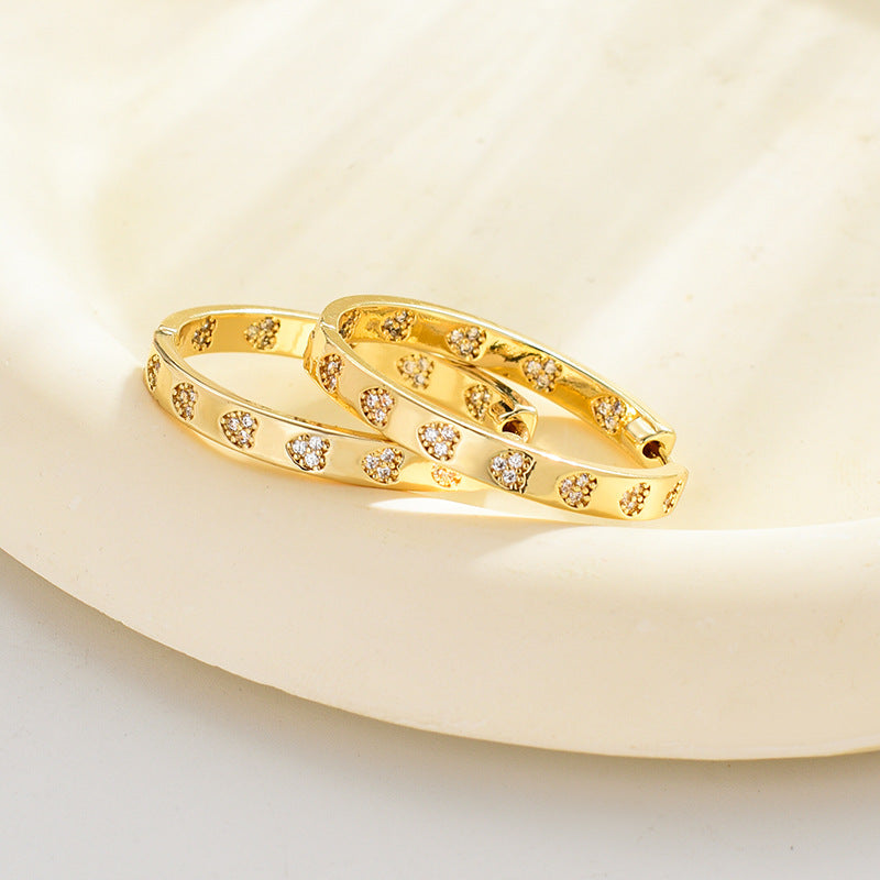 Female Exaggerated Simple Round High Sense Clip Refined Earrings