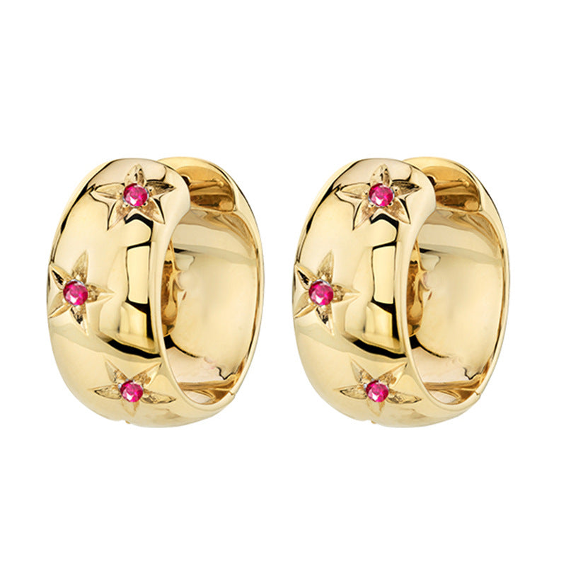 Cold Style Advanced Sensitive Surface Clip Micro Inlaid Ear Buckle