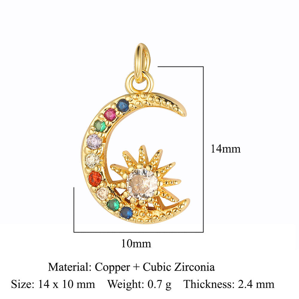 Tree Horseshoe Copper Zircon Snake Butterfly Pendants