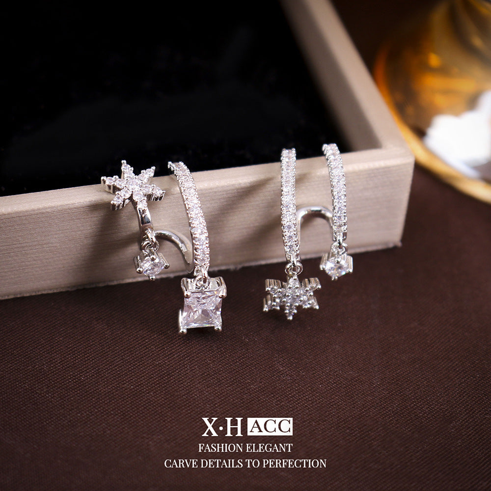 Elegant Zircon Butterfly Tassel Gentle Stylish Personality Stud Earrings