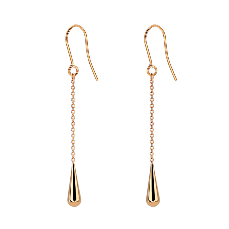 Titanium Steel Rear Long Ear Hoy Earrings