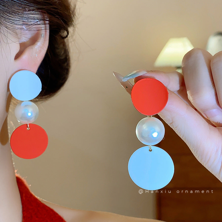 Women's Print Lovely Geometric Trendy Personality Light Luxury Earrings