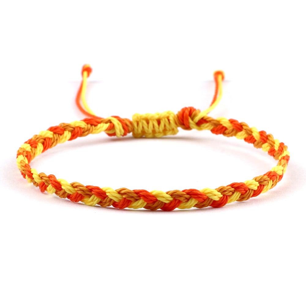 Creative Twist Weave Taiwanese Wax Handmade Hand Unisex Twin Bracelet