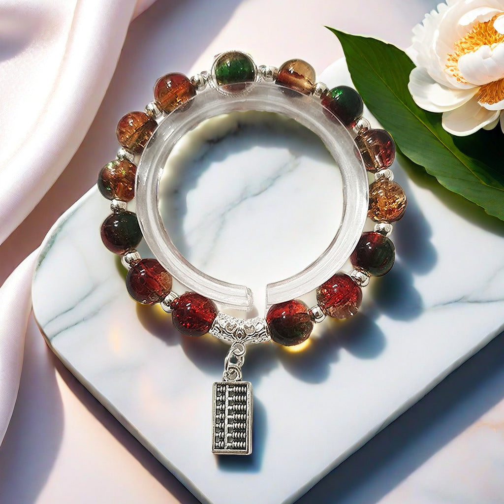 Fantasy Flower Glazed Female Gradient Contrast Bracelet