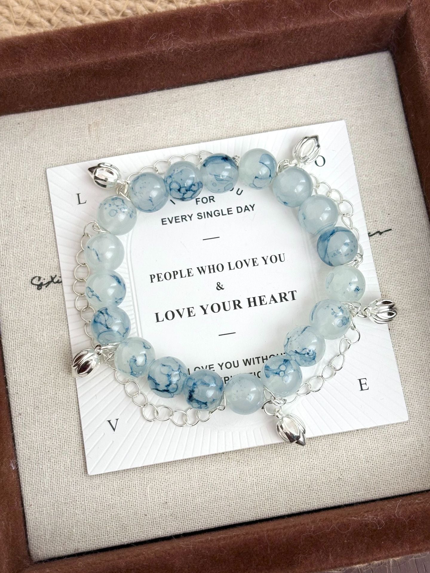 Bamboo Joint Summer Beaded Butterfly Half Bracelet