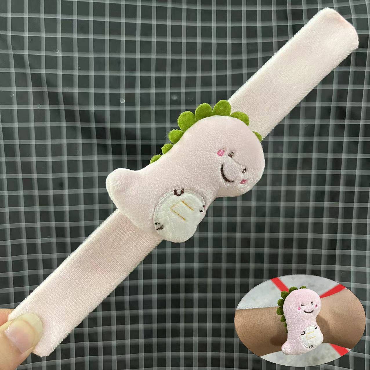 Children's Plush Cartoon Pop Cute Couple Female Slap Bracelet