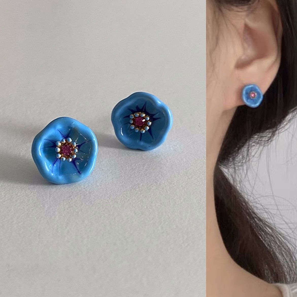 Fresh Sweet Niche Design Exquisite Versatile Daily Commuter Stud Earrings
