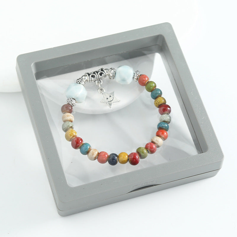 Ethnic Style Ceramic Beaded Artistic Ancient Bracelet