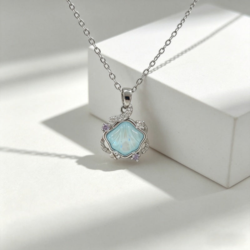 Luxury Copper Micro Female Swan Love Ocean Series Necklace