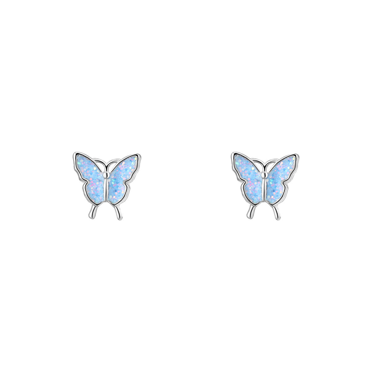 Gold Butterfly Drip Glazed Three Colors Earrings