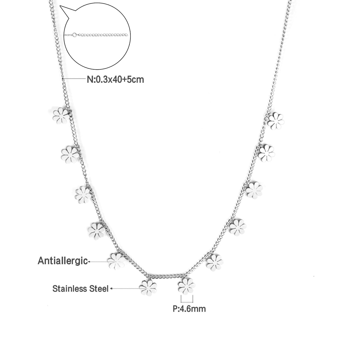 Niche High-grade Simple Temperamental Geometric Electroplated Stainless Necklaces