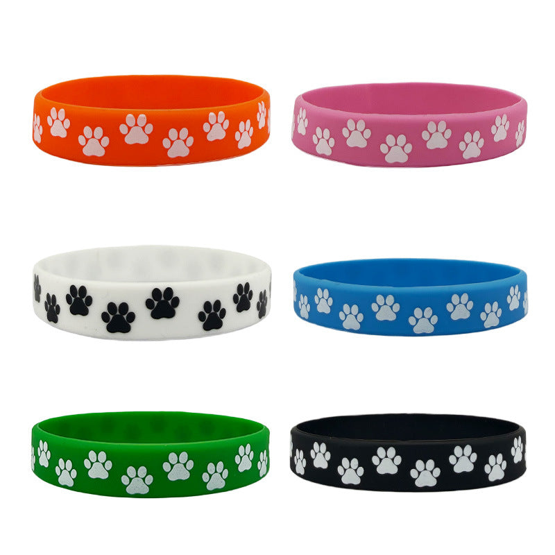 Paw Print Silicone Pet Theme Party Event Bracelet