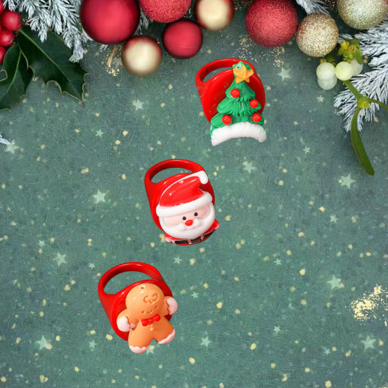 Christmas Cute Cartoon Fashionable Fashion Santa Rings