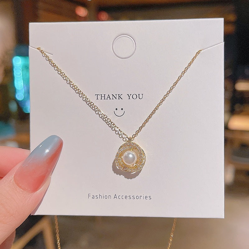 Women's Summer Fashion Heart For Design Simple Light Luxury Cold Style Necklaces