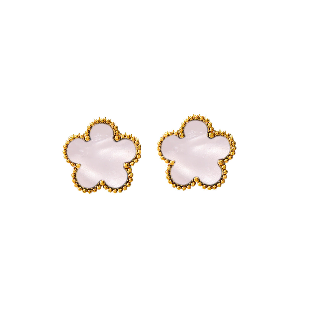 High-grade Titanium Steel Five-leaf Flower Gold Plated Four Colors Bracelet