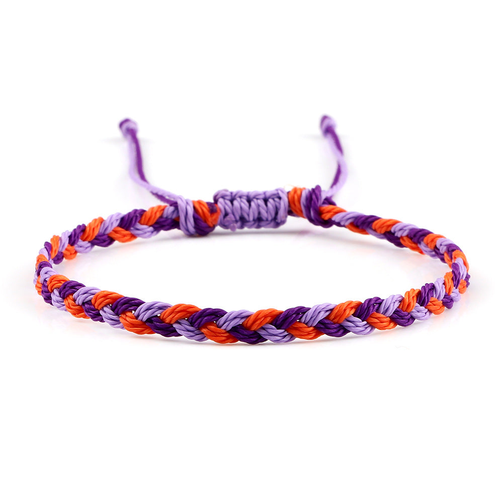 Creative Twist Weave Taiwanese Wax Handmade Hand Unisex Twin Bracelet