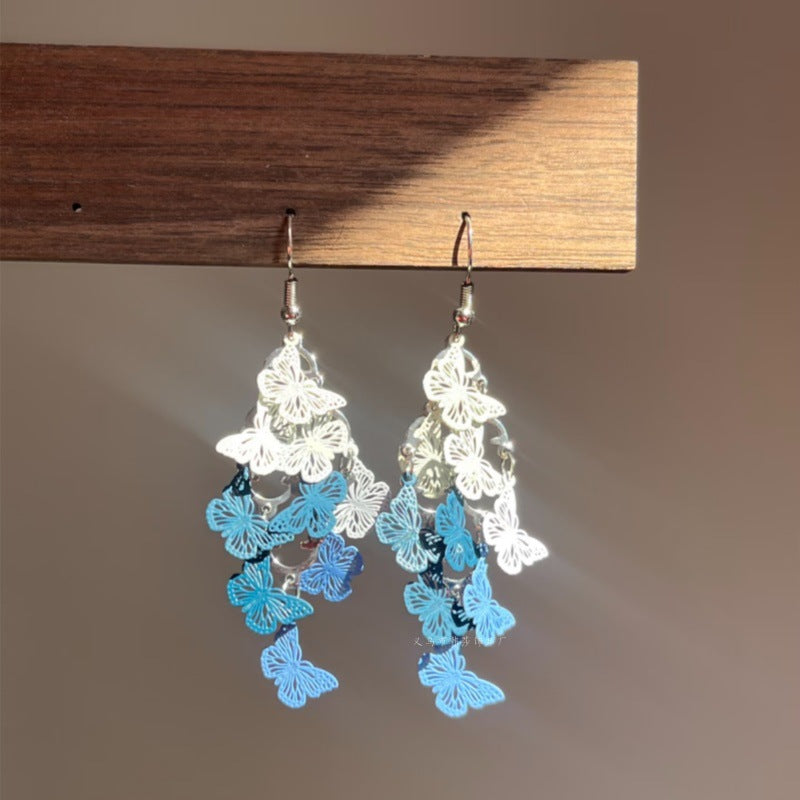 Women's Vintage Spring Butterfly For Fashionable Versatile Design Sense Earrings