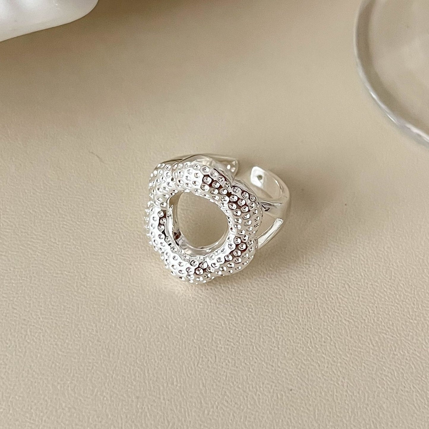 Interest Light Luxury Retro Minority Wide Personality Versatile Opening Adjustable Ring