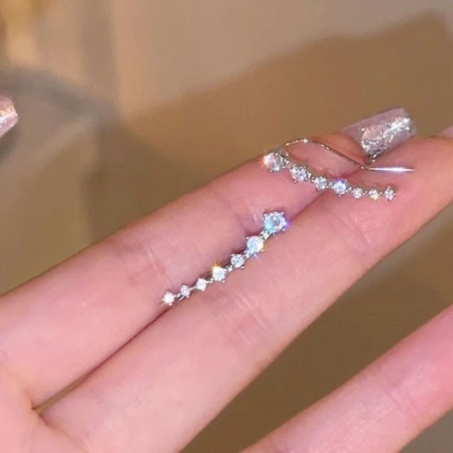 Of Dual Purpose Zircon Ear Clip One Word Hook Creative Earrings