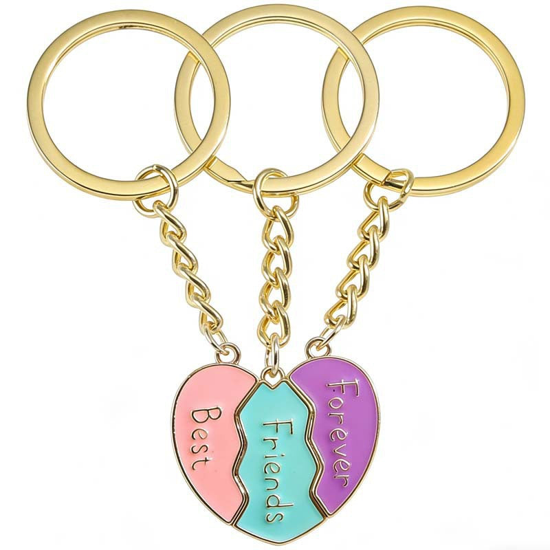 Love Magnetic Good Friend Heart-shaped Three-piece Necklace