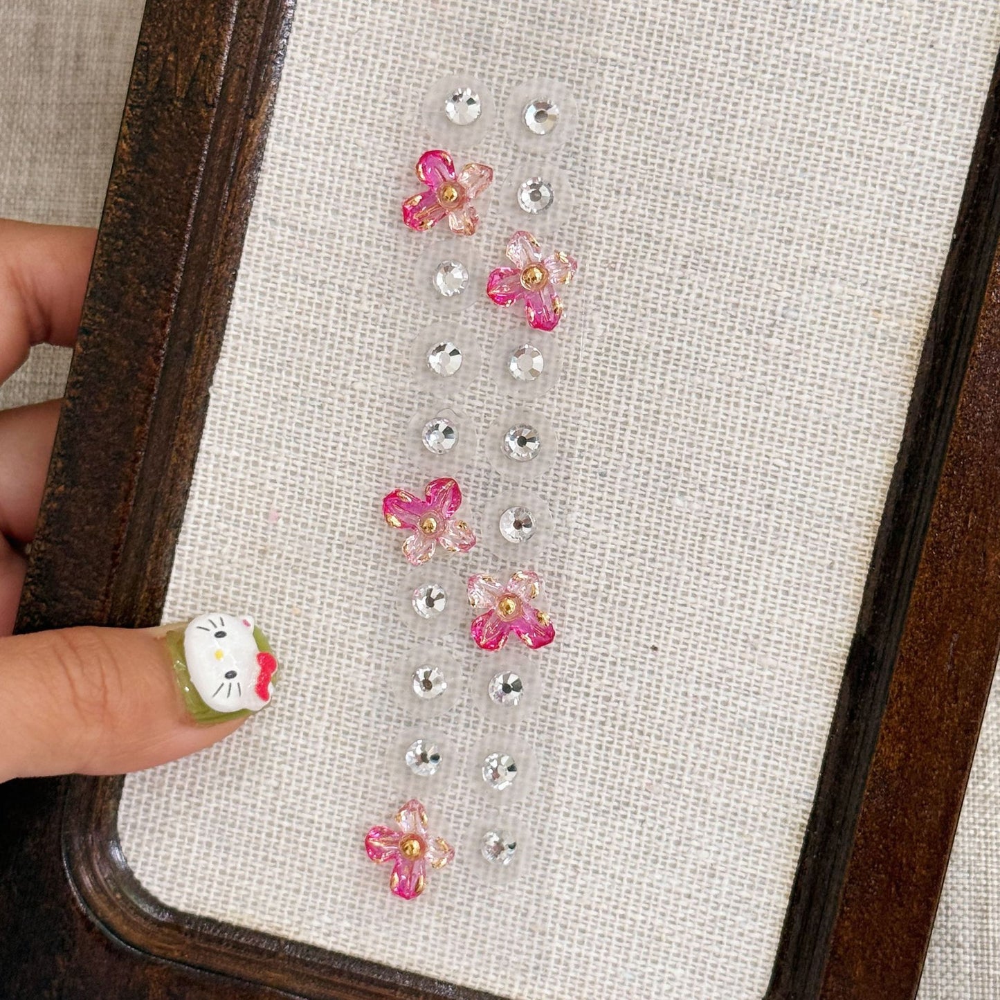 Fashion Auricular Point Sticker Crystal Ear Patch Bead Massage Stress Earrings