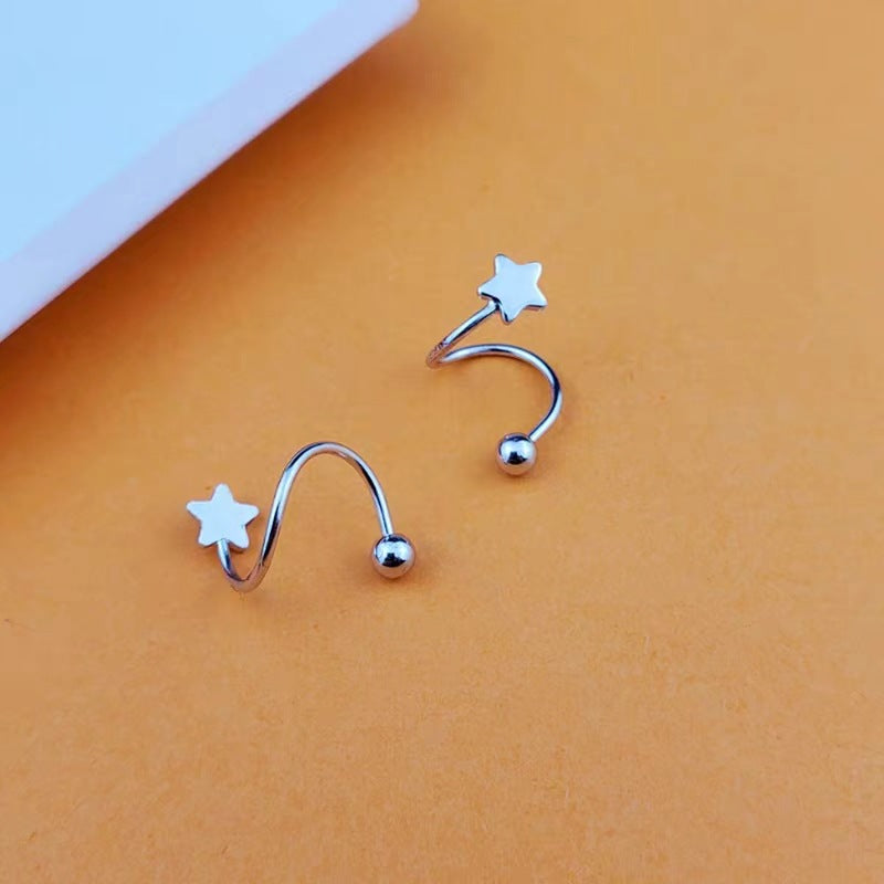 Fresh Sweet Loving Heart Simple Korean Ear Line