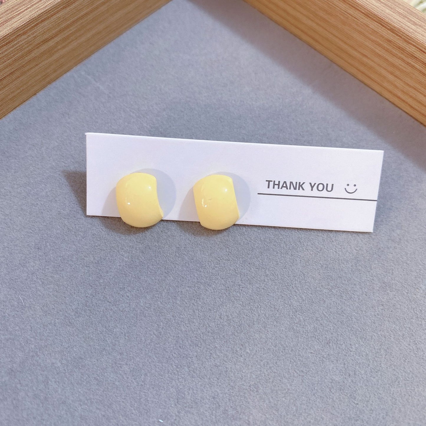 Color Series Small Shaped Sier Ear Bone Versatile Fashion Geometry Stud Earrings