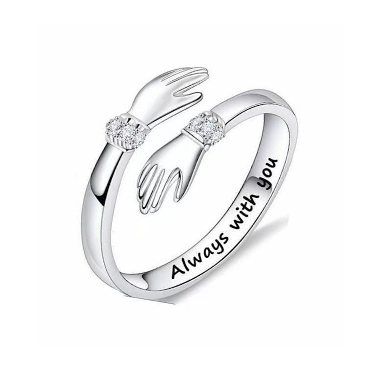 Opening Adjustable Lettering Hug You Card To Give Mom Mother's Rings