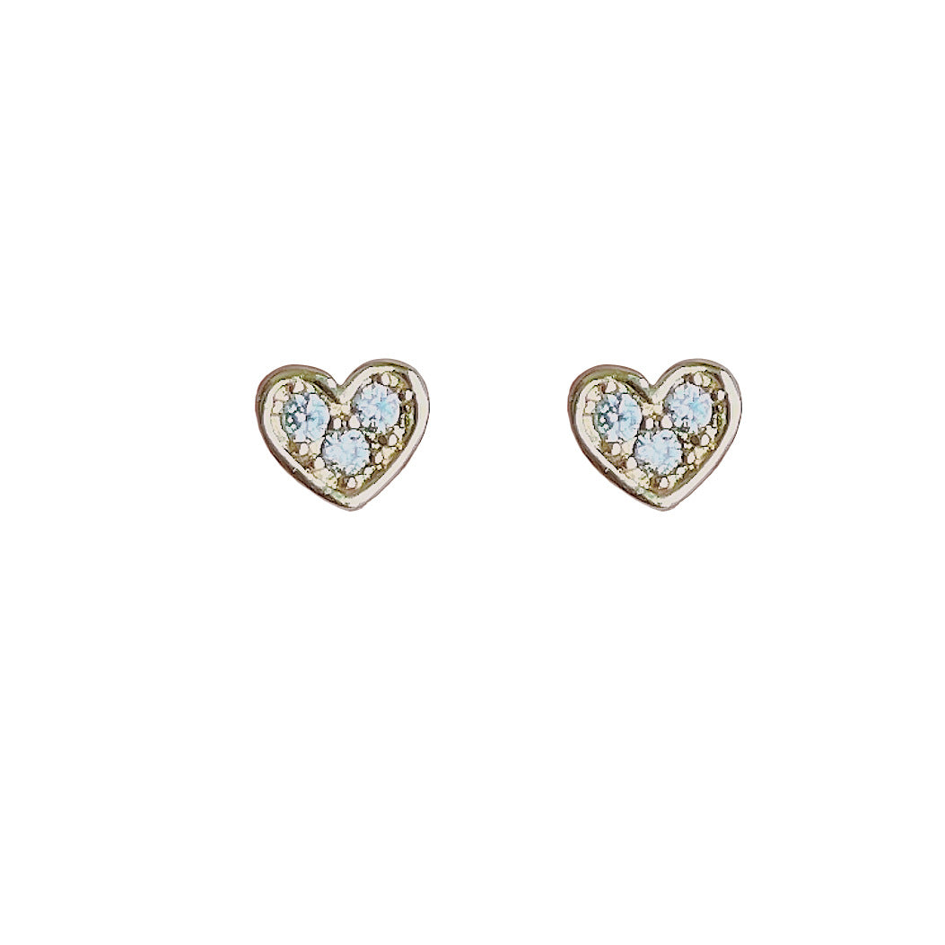 Women's Love Heart Simple Cold Style Small Heart-shaped Earrings