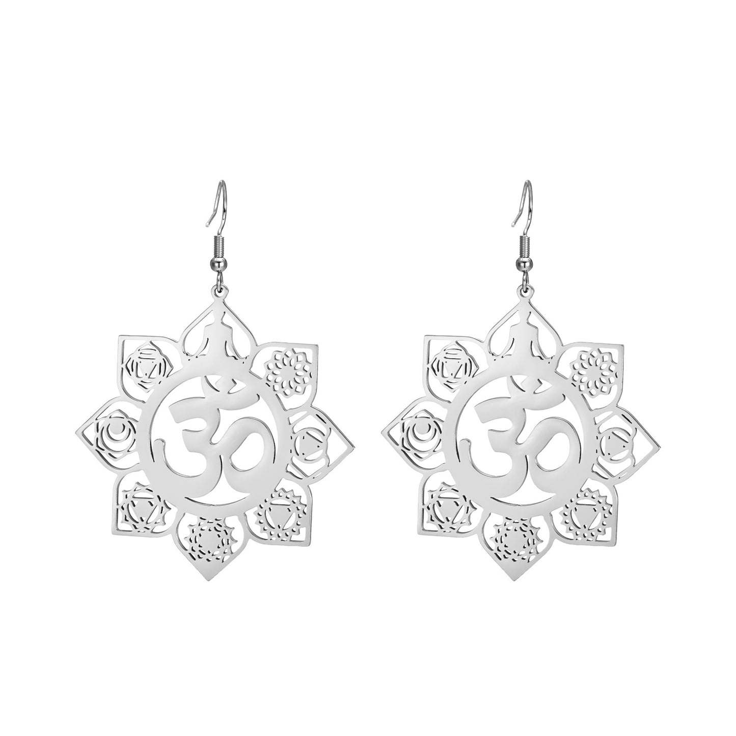 Niche Design Light Luxury Diamond Lotus Stainless Earrings