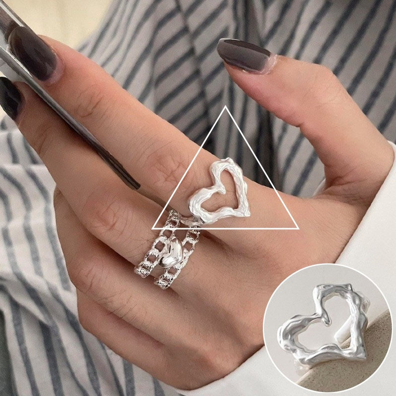 Women's Style Temperament Water Drop Retro Stylish Rings