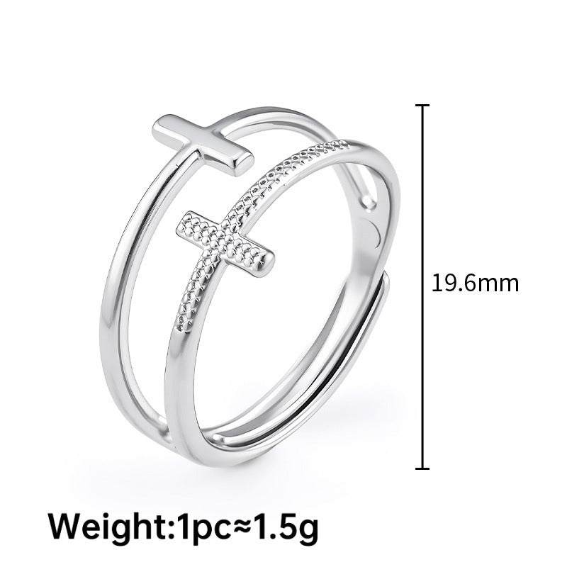 Stainless Steel Does Not Fade Niche Design Simple Korean Style Ring